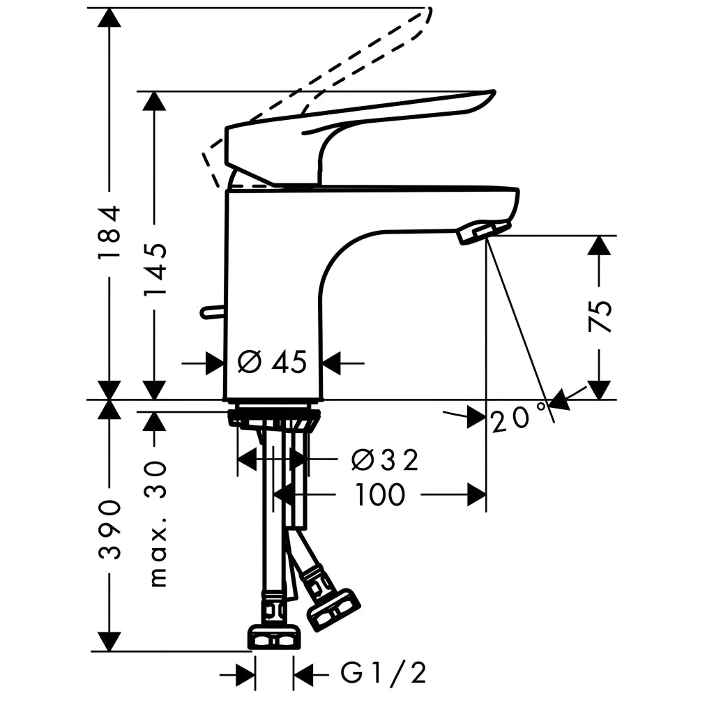 Hansgrohe Logis E Single Lever Basin Mixer 71008009 / 71160019