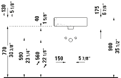 Duravit Vero Wall-Mounted Washbasin 0452500000