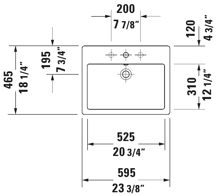 Duravit Vero Wall-Mounted Washbasin 0452600000