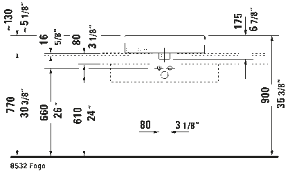 Duravit Vero Wall-Mounted Washbasin 0452600000
