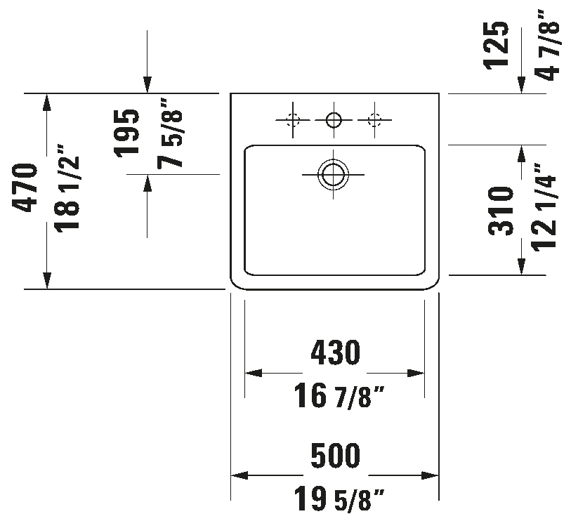 Duravit Vero Wall-Mounted Washbasin 0454500000