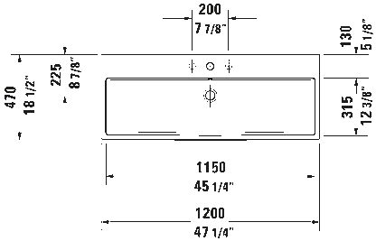 Duravit Vero Air Wall-Mounted Washbasin 2350120000 |  2350120026