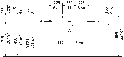 Duravit Vero Air Wall-Mounted / Furniture Washbasin 2350120024