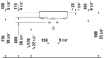 Duravit Vero Air Semi-Recessed Basin 0382550000