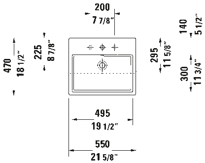 Duravit Vero Air Semi-Recessed Basin 0382550000