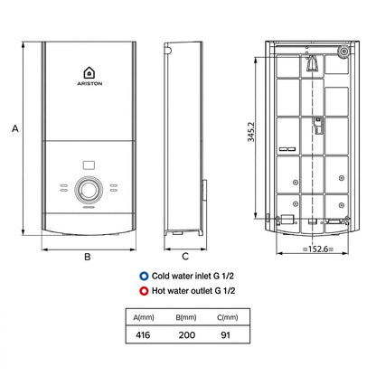 Ariston Aures Premium Instant Water Heater 3195401