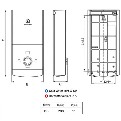 Ariston Aures Premium+ Instant Water Heater 3195402