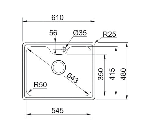 Franke Sink Single Bowl Bell BCX 610-61