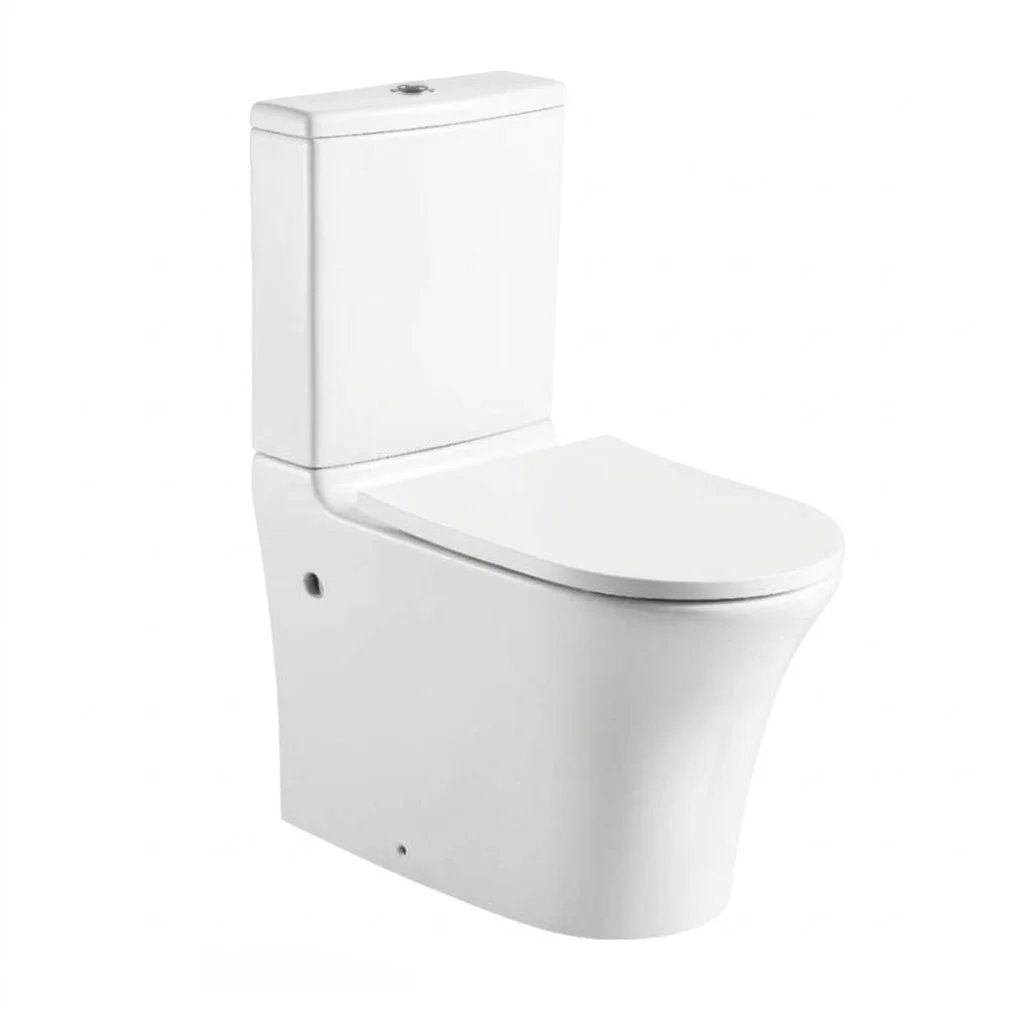 Bravat Close Coupled Toilet Bowl With Soft Close Seat Cover CX21214UW-P-RUS