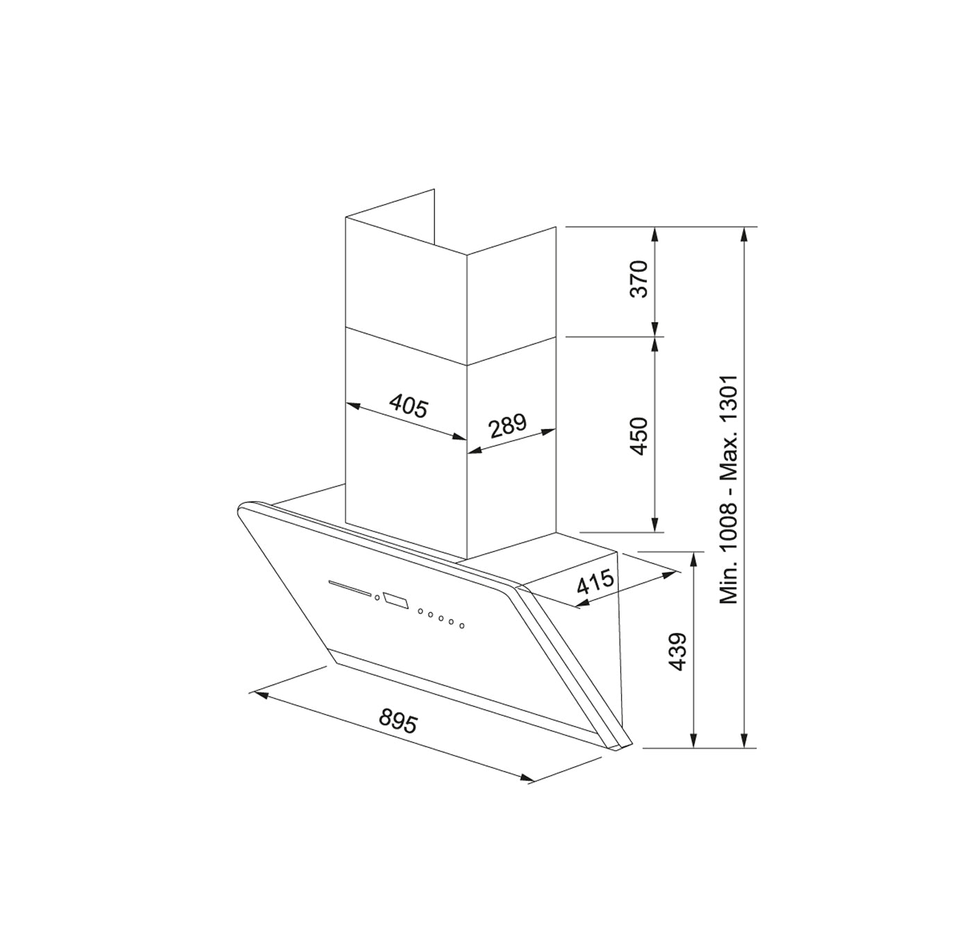 Franke Hood Wall-mounted Sliding Onyx FC928KB