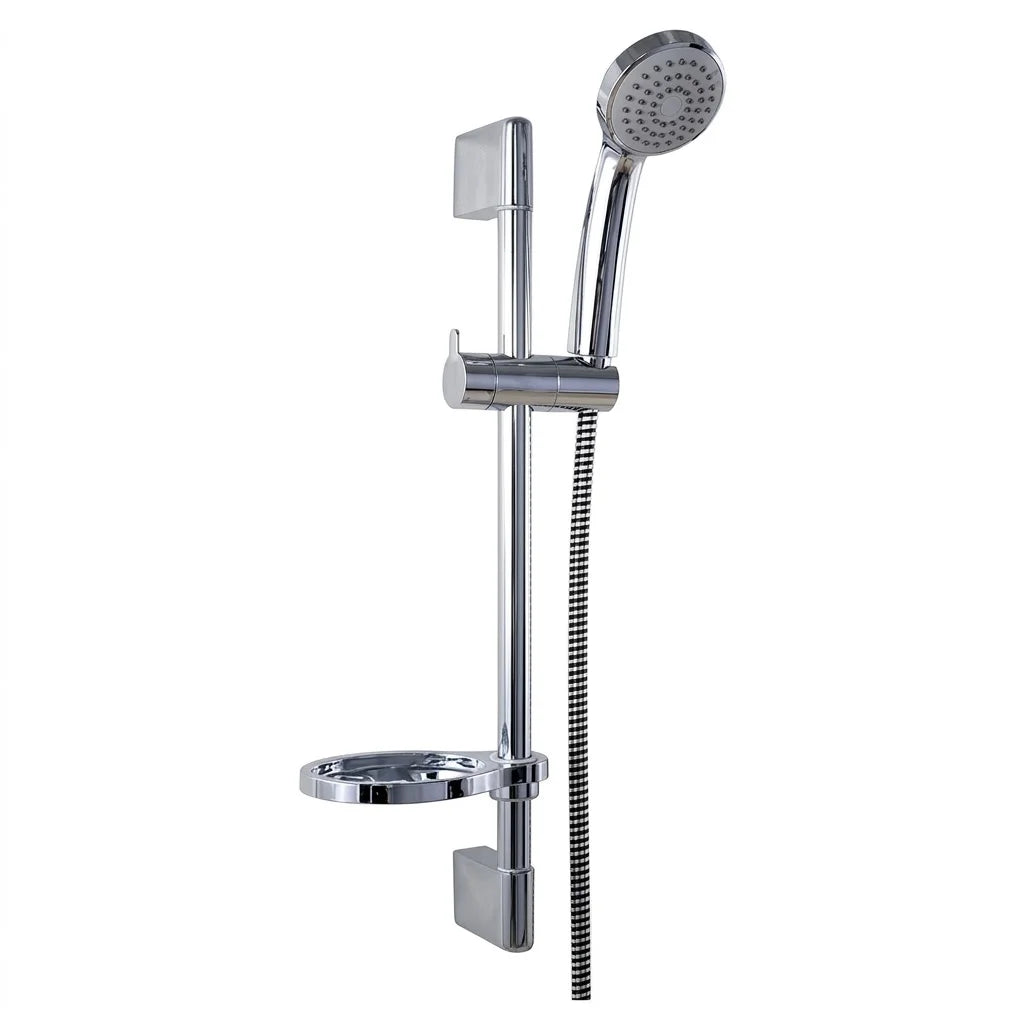 Bravat Sliding Bar with 3-Function Shower Set & Soap Dish D152CP-2A-RUS
