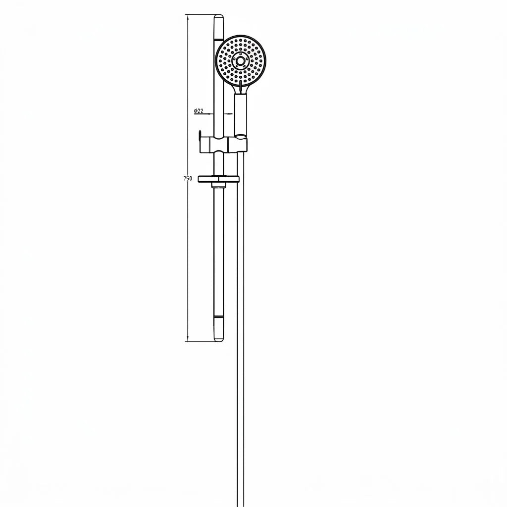 Bravat Sliding Bar with 3-Function Shower Set & Soap Dish D152CP-2A-RUS