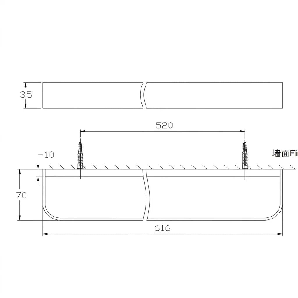 Bravat Prolate 24 Towel Bar D7112C-B