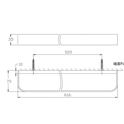 Bravat Prolate 24 Towel Bar D7112C-B