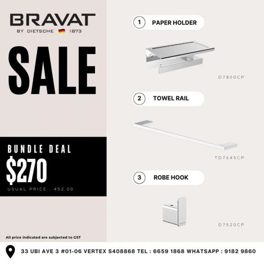 [Bundle Deal] Bravat Bathroom Accessories Set Bundle Deal
