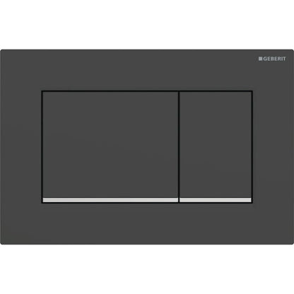 Geberit Sigma 30 with Dual Flush Actuator 115.883.14.1 Matt Black / Matt Black / Bright Chrome (easy-to-clean)