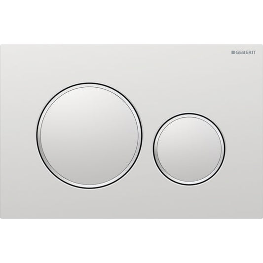 Geberit Sigma 20 with Dual Flush Actuator 115.882.JQ.1 Matt Chrome / Matt Chrome / Bright (easy-to-clean)