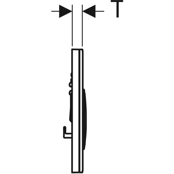 Geberit Sigma 21 with Dual Flush Actuator 115.652.SJ.1 Glass Black / Glass Black / Brass