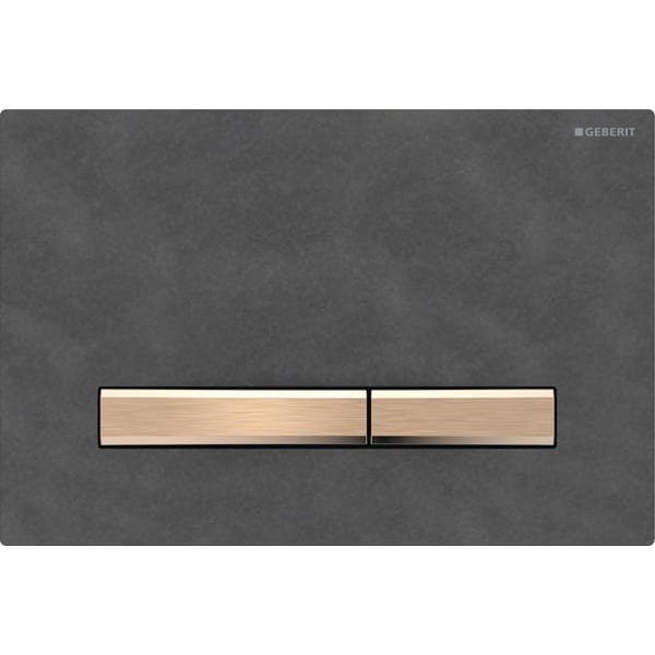 Geberit Sigma 50 with Dual Flush Actuator 115.670.JM.2 Mustang Slate / Red Gold