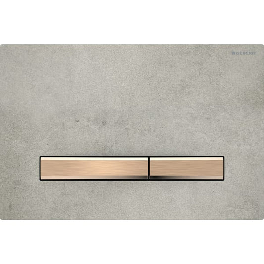 Geberit Sigma 50 with Dual Flush Actuator 115.670.JV.2 Concrete / Red Gold