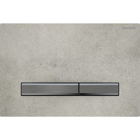 Geberit Sigma 50 with Dual Flush Actuator 115.671.JV.2 Concrete / Black Chrome