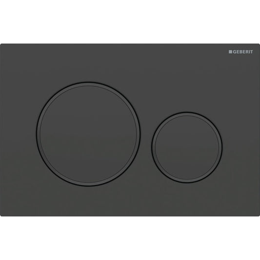 Geberit Sigma 20 with Dual Flush Actuator 115.882.16.1  Matt Black / Matt Black / Black (easy-to-clean)