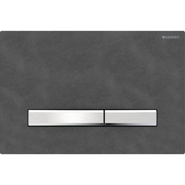 Geberit Sigma 50 with Dual Flush Actuator 115.788.JM.2 Mustang Slate / Chrome (easy-to-clean)