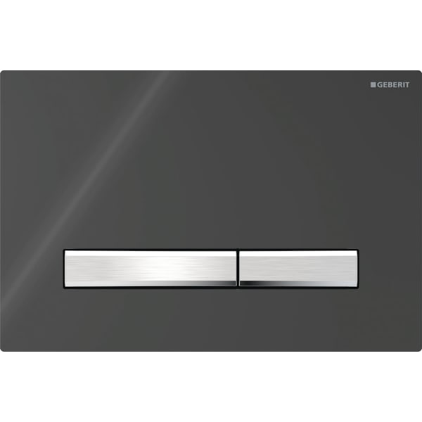 Geberit Sigma 50 with Dual Flush Actuator 115.788.DW.2 Jet Black / Chrome (easy-to-clean)