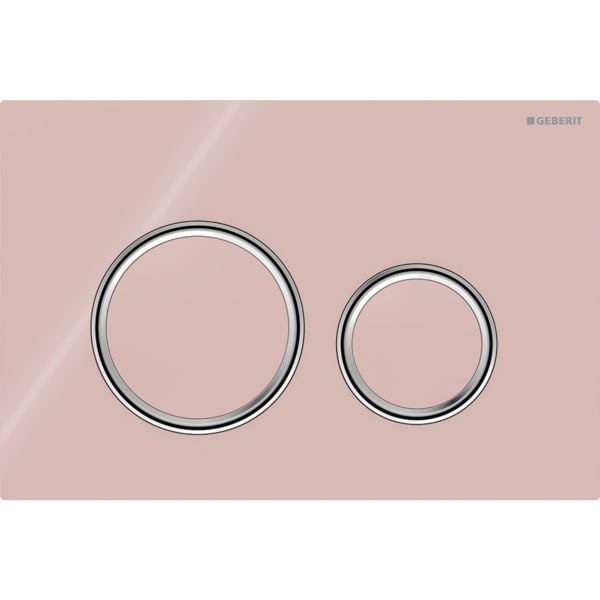 Geberit Sigma 21 with Dual Flush Actuator 115.761.00.3 Coral Pink / Coral Pink / Bright Chrome