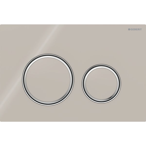 Geberit Sigma 21 with Dual Flush Actuator 115.761.00.5 Beige / Beige / Bright Chrome