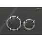 Geberit Sigma 21 with Dual Flush Actuator 115.884.SJ.1 Glass Black / Glass Black / Bright Chrome