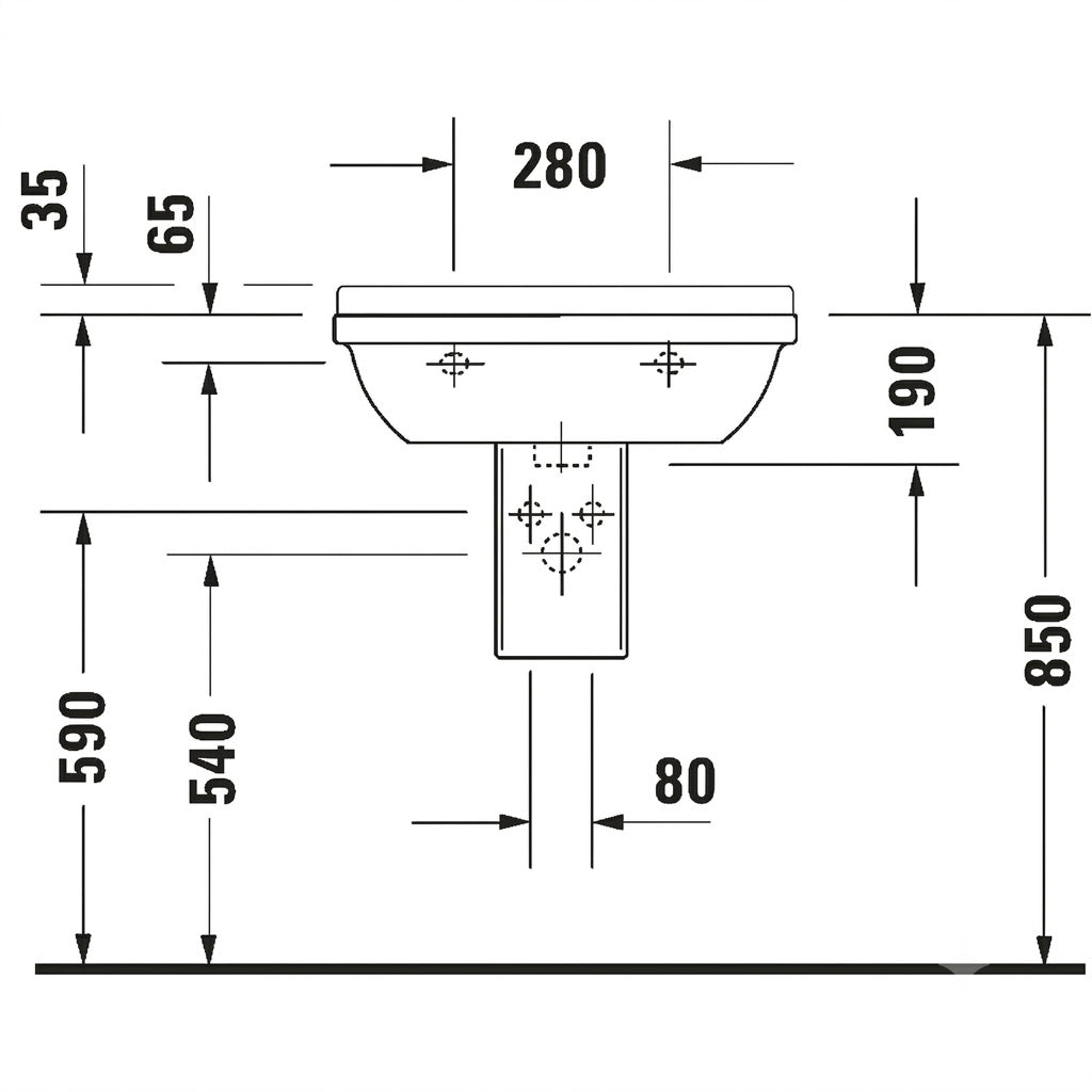 Duravit Starck 3 Wall Hung Wash Basin 0300600000