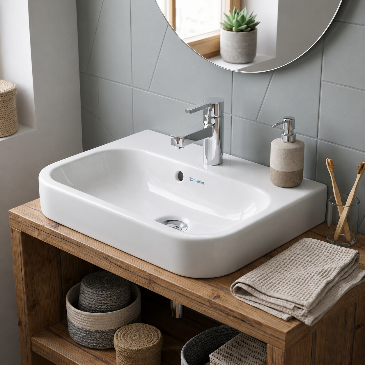 Duravit Happy D.2 Furniture Handrinse Wash Basin 0710500000