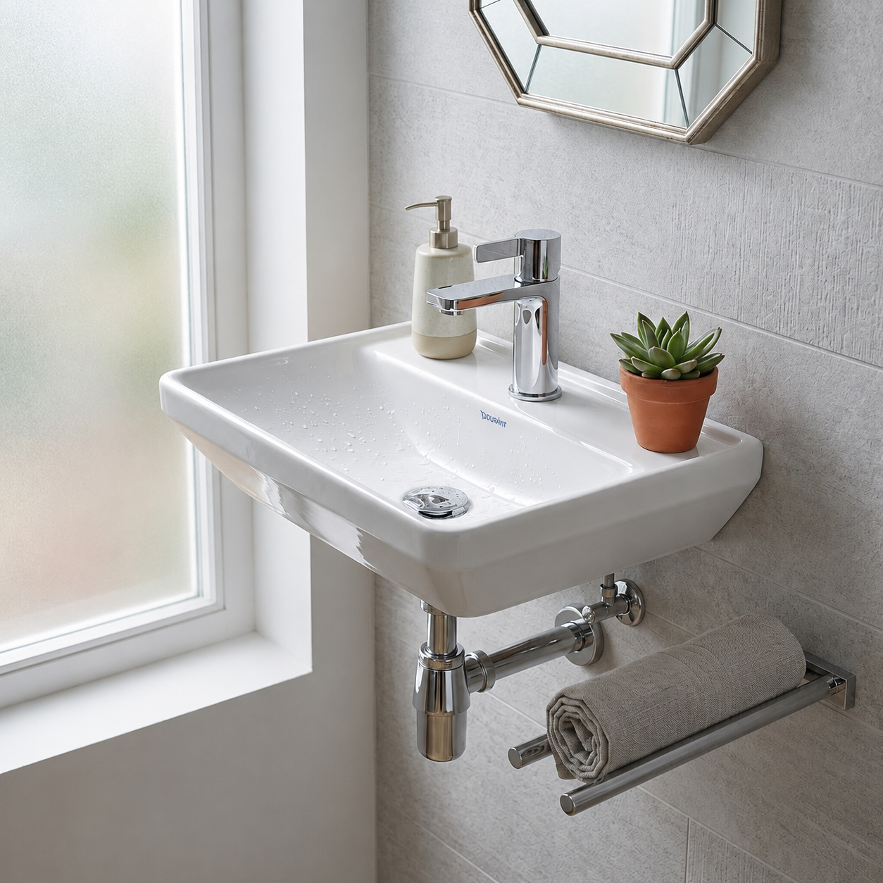 Duravit D-Neo Wall Hung Handrise Wash Basin 0738450041