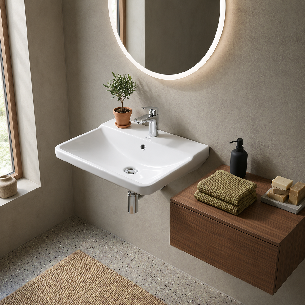 Duravit P3 Comforts Wall Hung Wash Basin 2331600000