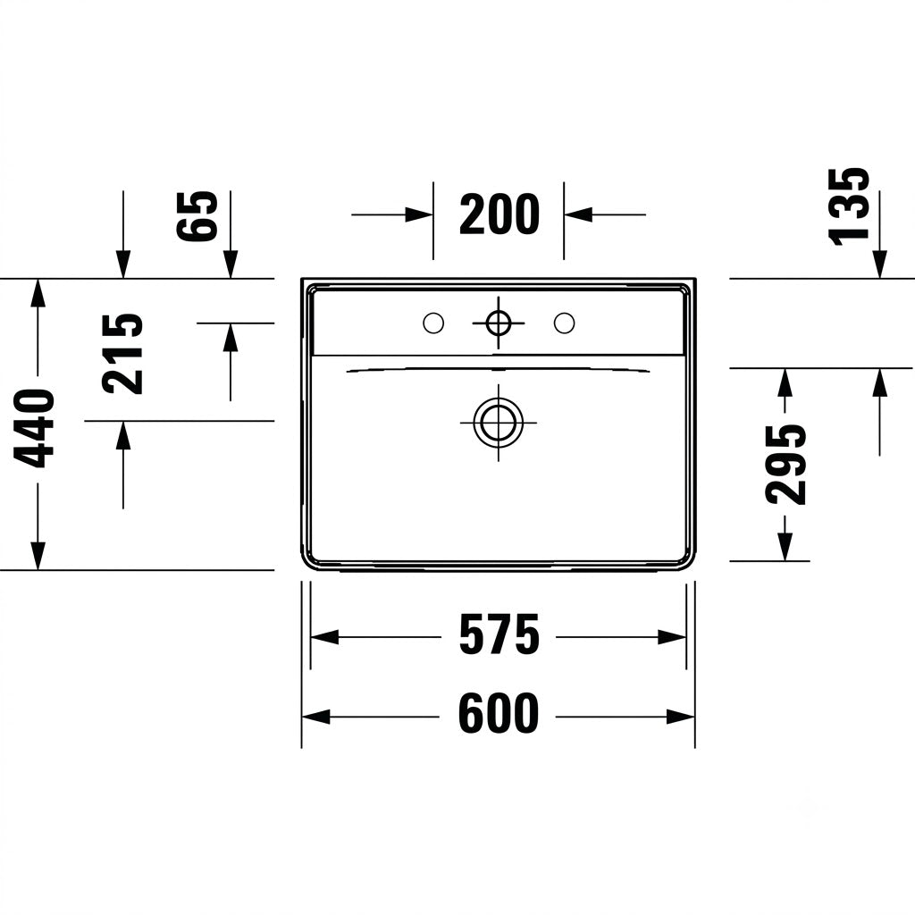 Duravit D-Neo Wall Hung Wash Basin 2366600000