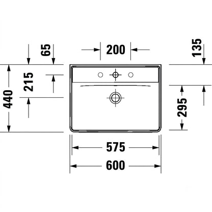 Duravit D-Neo Wall Hung Wash Basin 2366600000