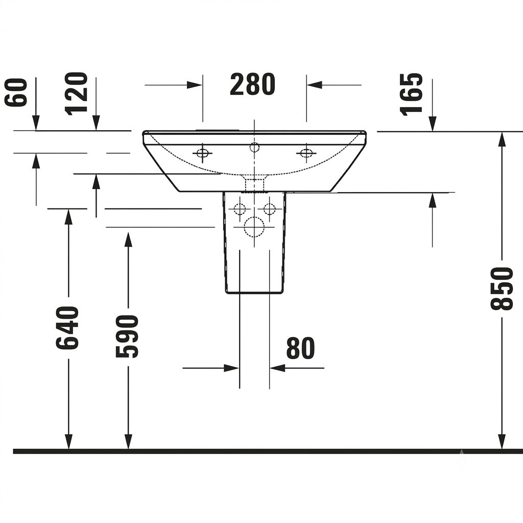Duravit D-Neo Wall Hung Wash Basin 2366600000