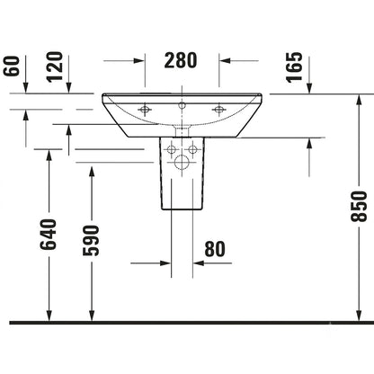 Duravit D-Neo Wall Hung Wash Basin 2366600000