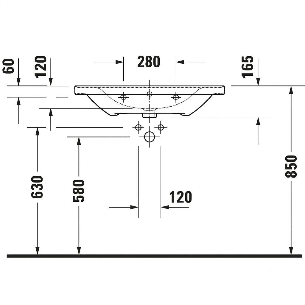 Duravit D-Neo Wall Hung Wash Basin 2367800000