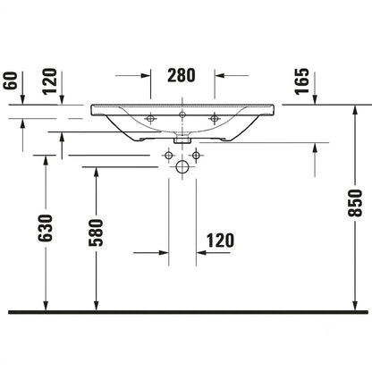 Duravit D-Neo Wall Hung Wash Basin 2367800000