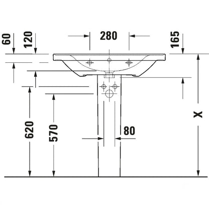 Duravit D-Neo Wall Hung Wash Basin 2367800000