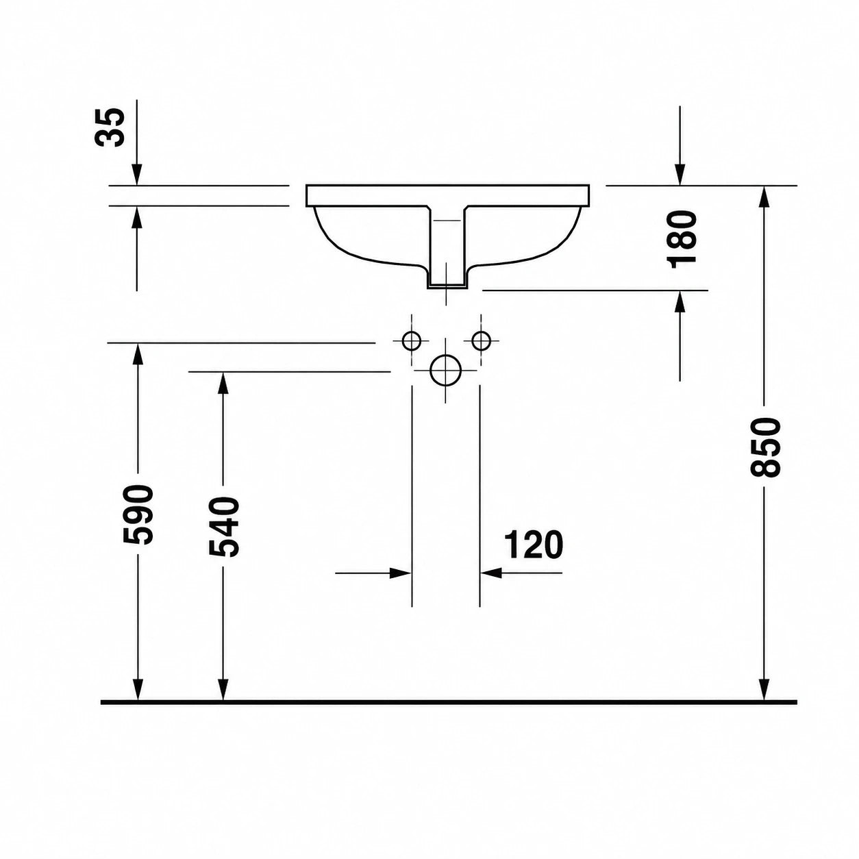 Duravit Strack 3 Undercounter Wash Basin  0302490000