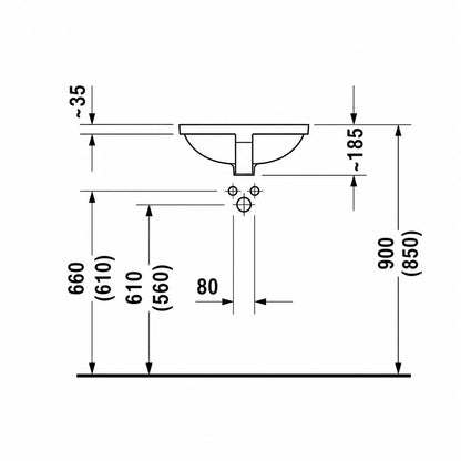 Duravit Starck 3 Undercounter Wash Basin 0305430000