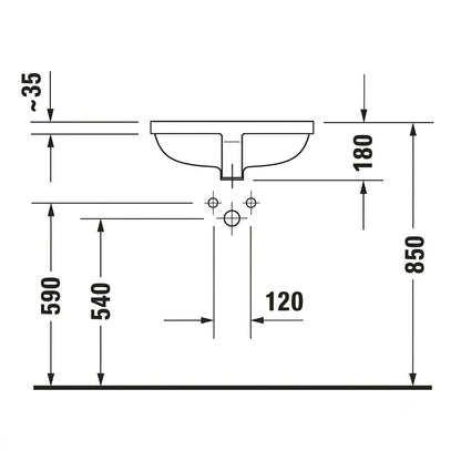 Duravit Starck 3 Undercounter Wash Basin 0305490000