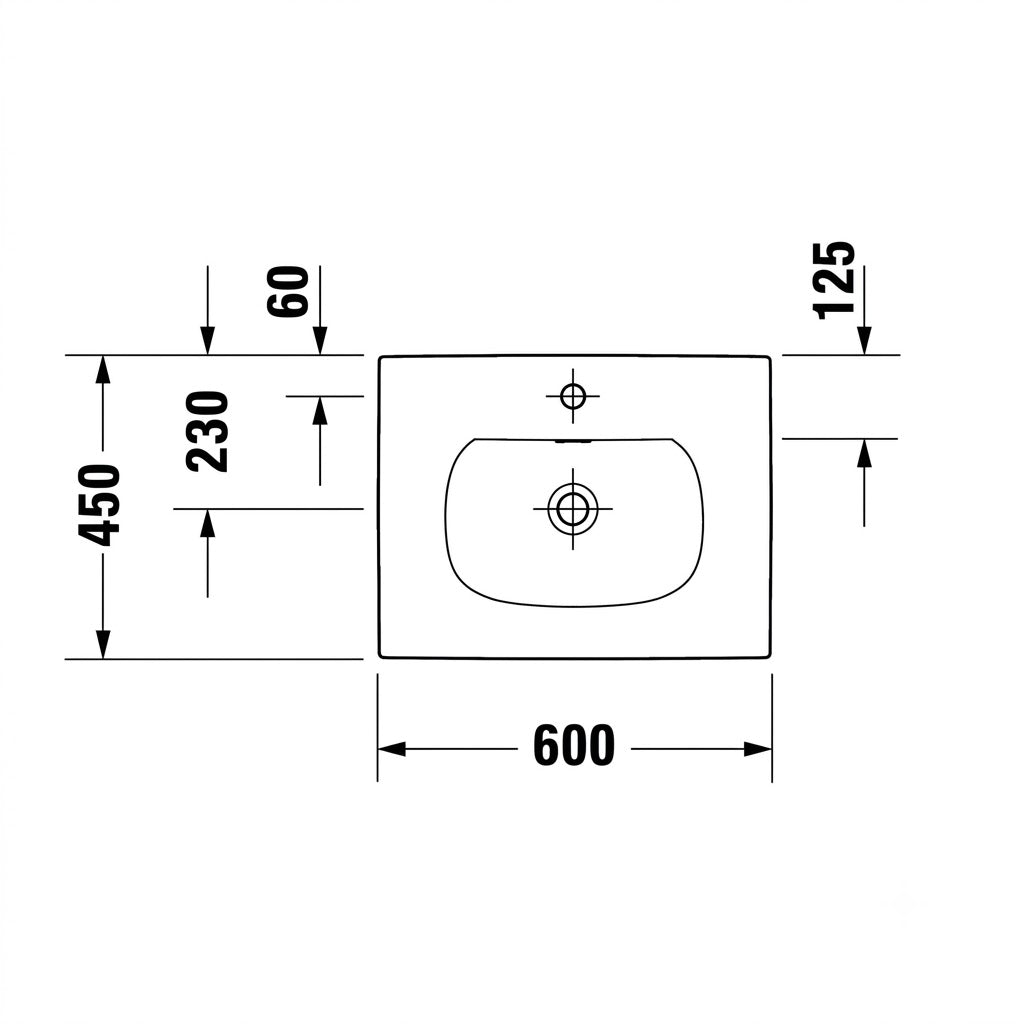 Duravit Viu Countertop Wash Basin  0385600000