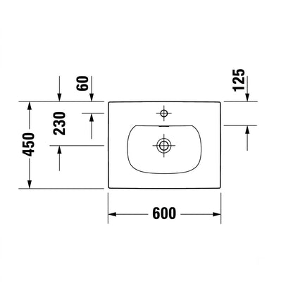 Duravit Viu Countertop Wash Basin  0385600000