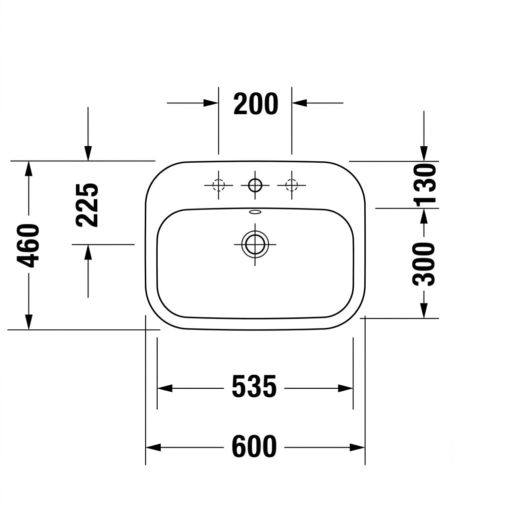 Duravit Happy D.2 Countertop Wash Basin 0483600000