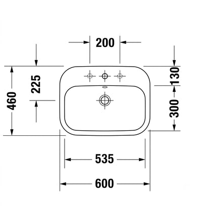 Duravit Happy D.2 Countertop Wash Basin 0483600000