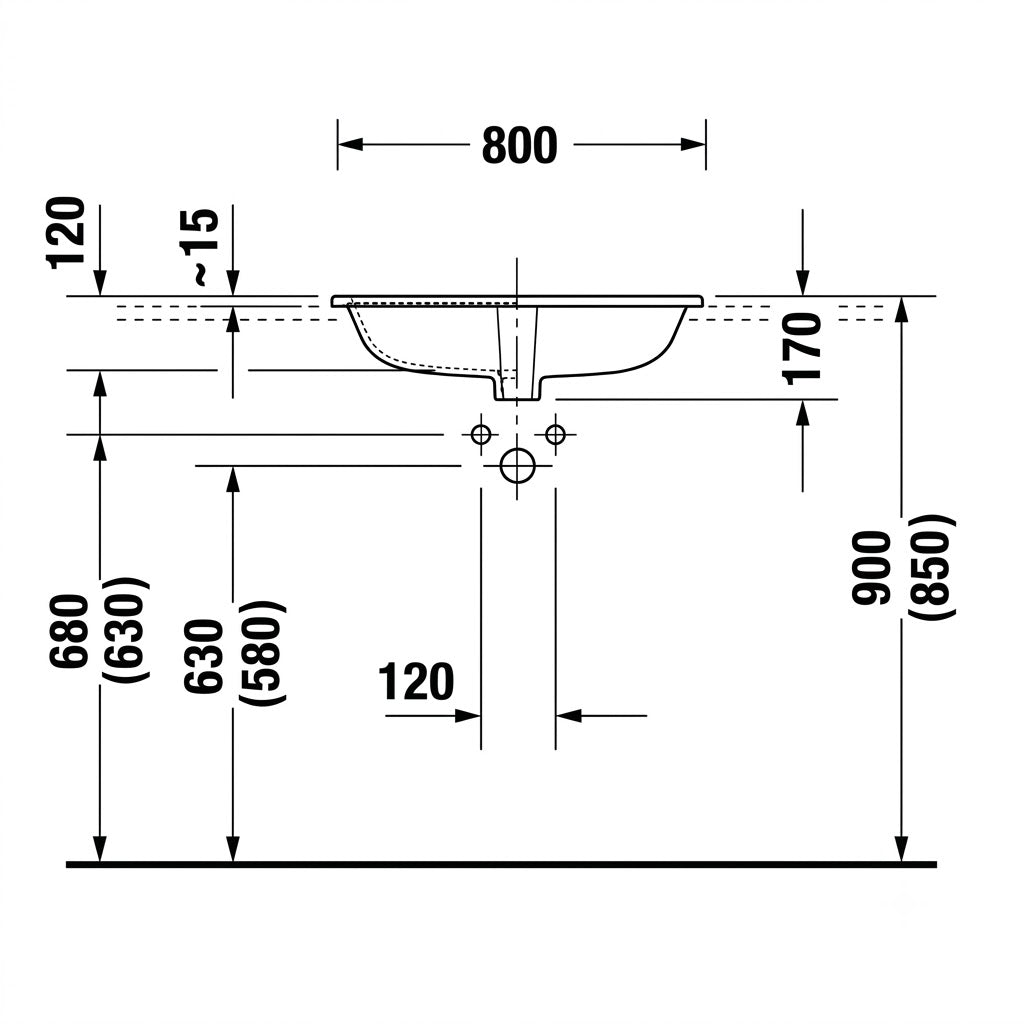 Duravit Happy D.2 Countertop Wash Basin 0483600000